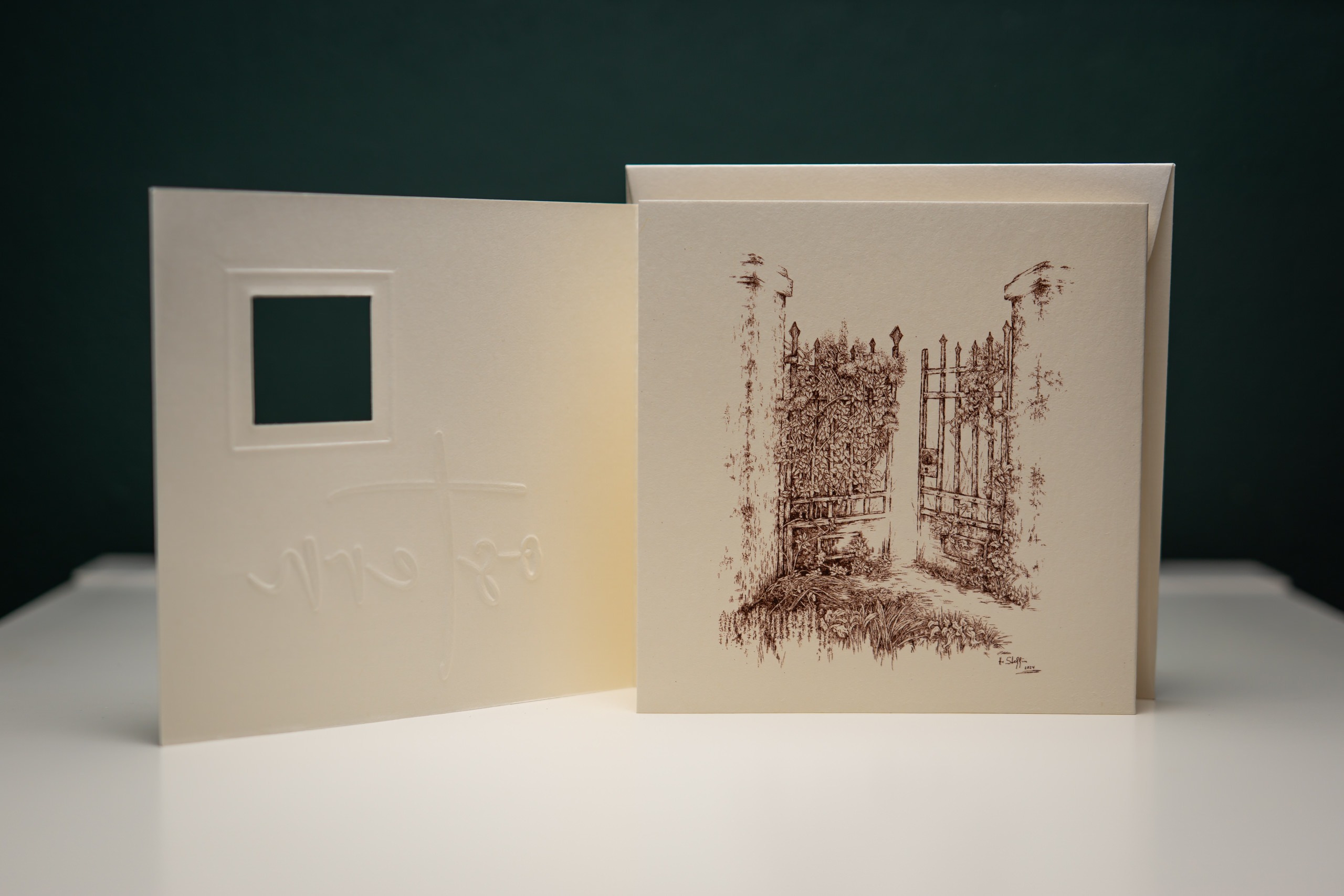 Osterfaltkarte mit Fenster und Wortprägung – Bild 2