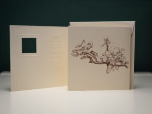 Osterfaltkarte mit Fenster und Wortprägung