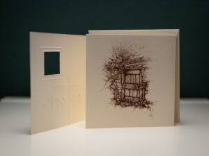 Osterfaltkarte mit Fenster und Wortprägung